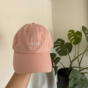 NEW YORK PASTEL PINK BALL CAP HAT